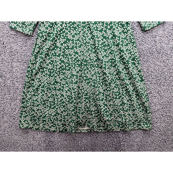 Boden Julianna Ponte Fit and Flare Midi Dress Size 16 Long Polka Dot Modal Green - Picture 9 of 15